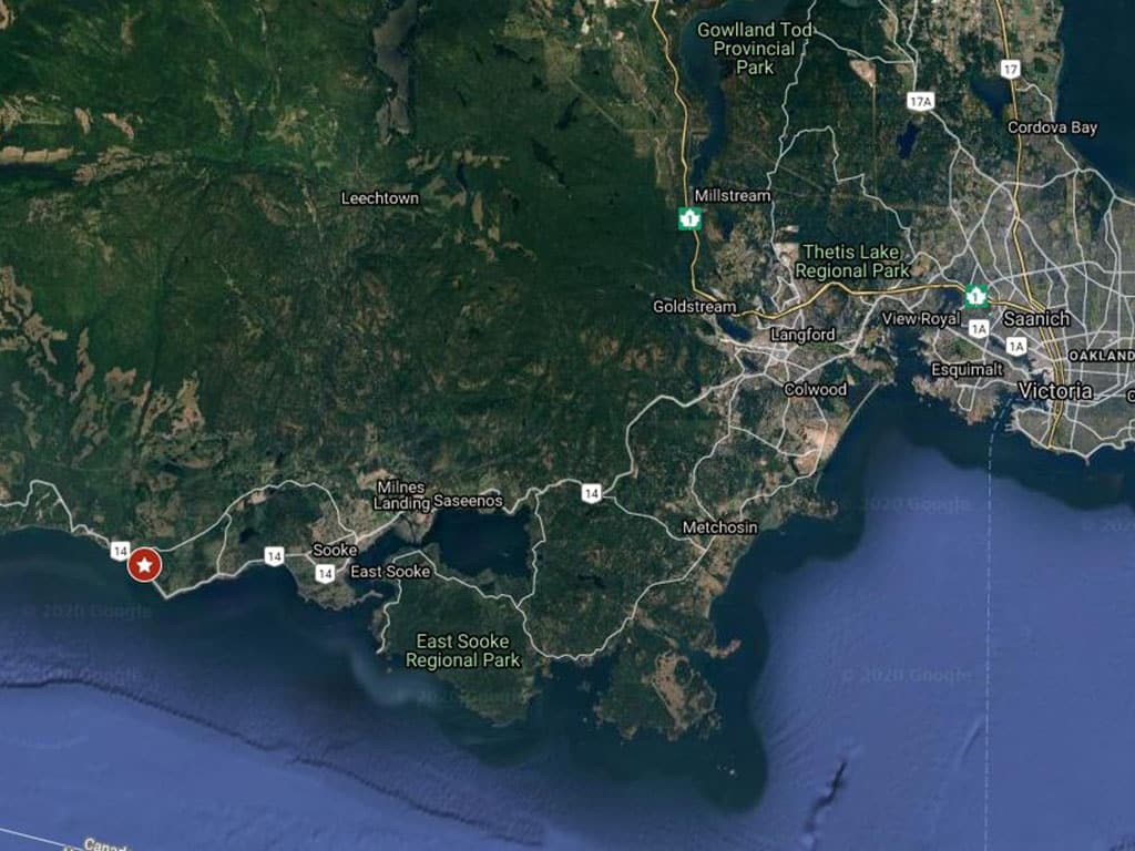 Highway 14 Sooke Woodhaven Road to Otter Point Road Hazelwood